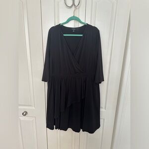 Torrid Black Faux Wrap Dress